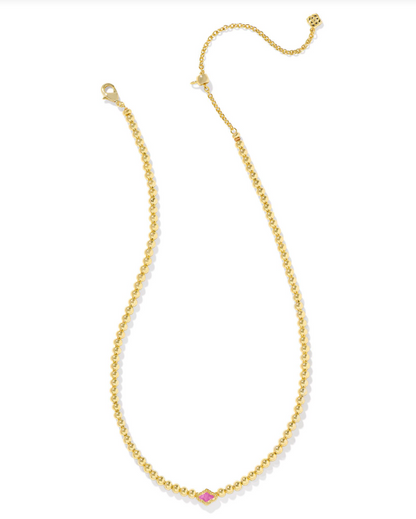 Kendra Scott Abbie Beaded Necklace in Gold Azalea Illusion