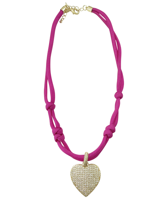 Tara Necklace in Hot Pink by Gemelli