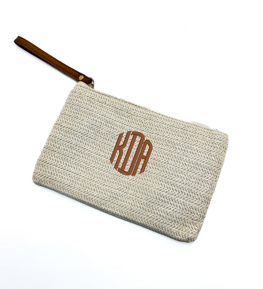 Monogram Beach Clutch
