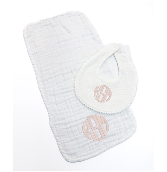 Monogrammed Burp Cloth