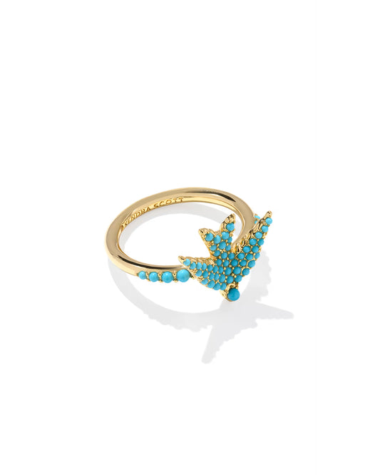 Kendra Scott Melody Bird Gold Cocktail Ring | Size 6