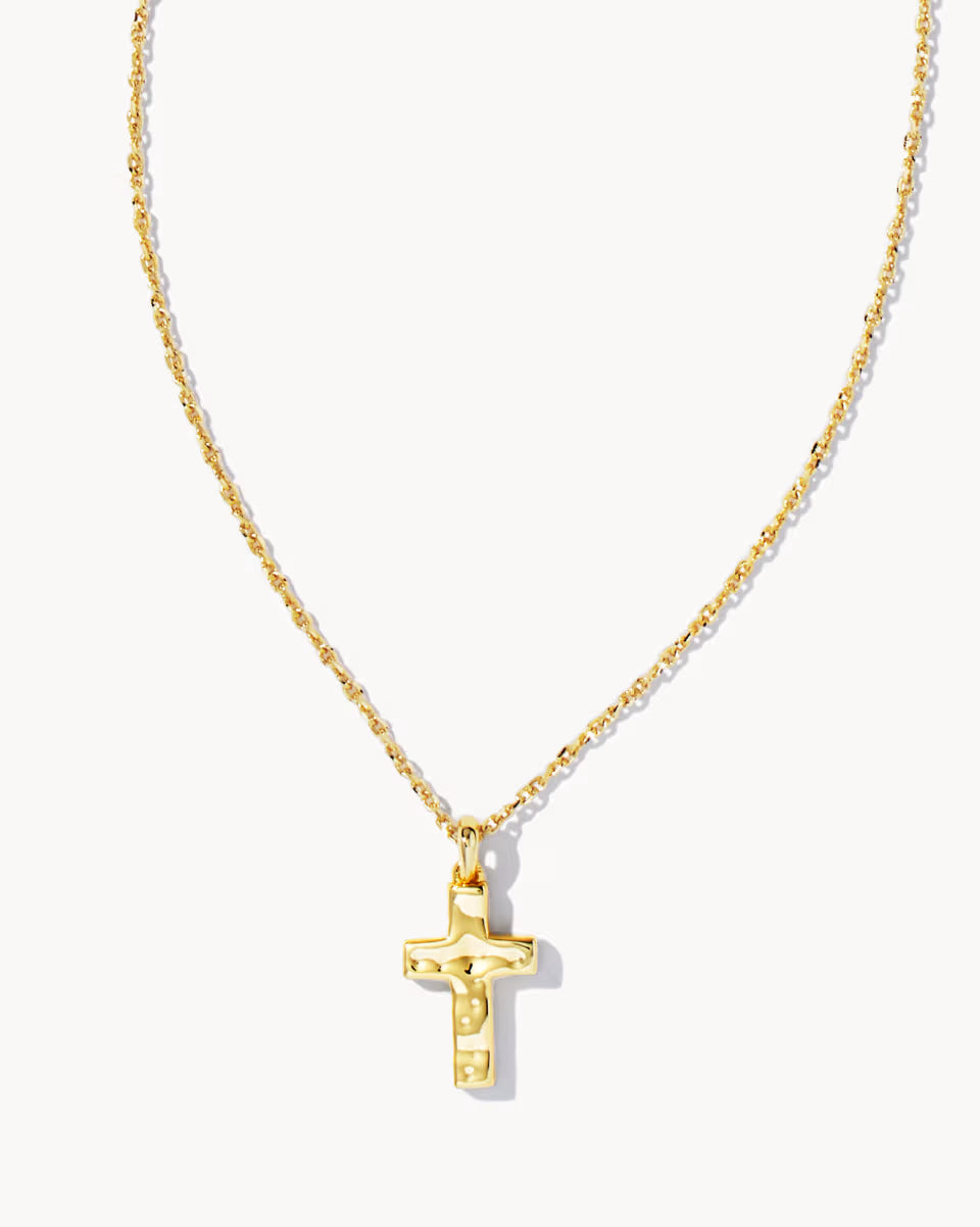Kendra Scott Cross Pendant Necklace in Gold