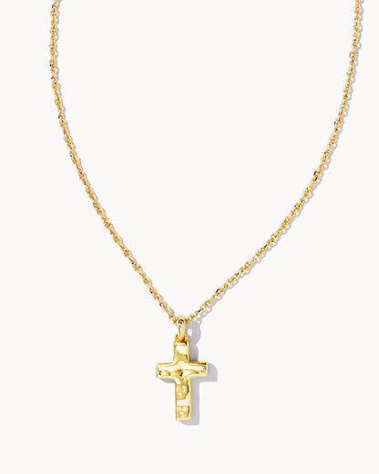 Kendra Scott Cross Pendant Necklace in Gold