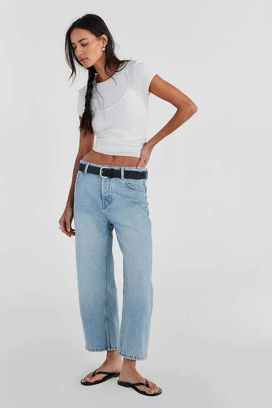 Free People Deep Trance Boyfriend Jeans in Sweet Dreams