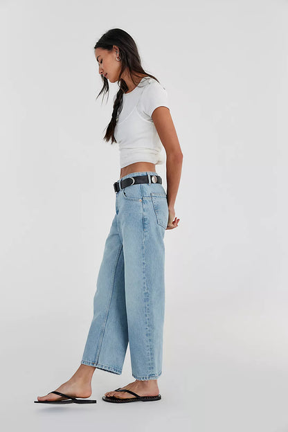 Free People Deep Trance Boyfriend Jeans in Sweet Dreams
