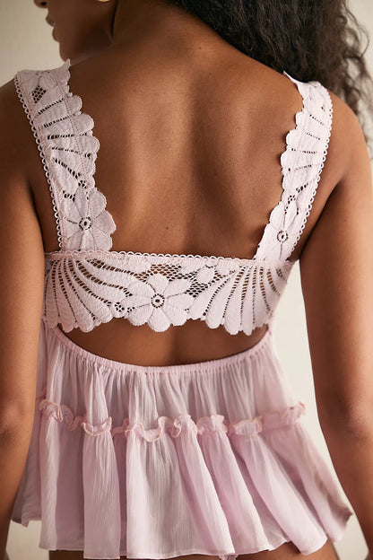 Free People Petal Party Shapeless Cami in Pink Destiny