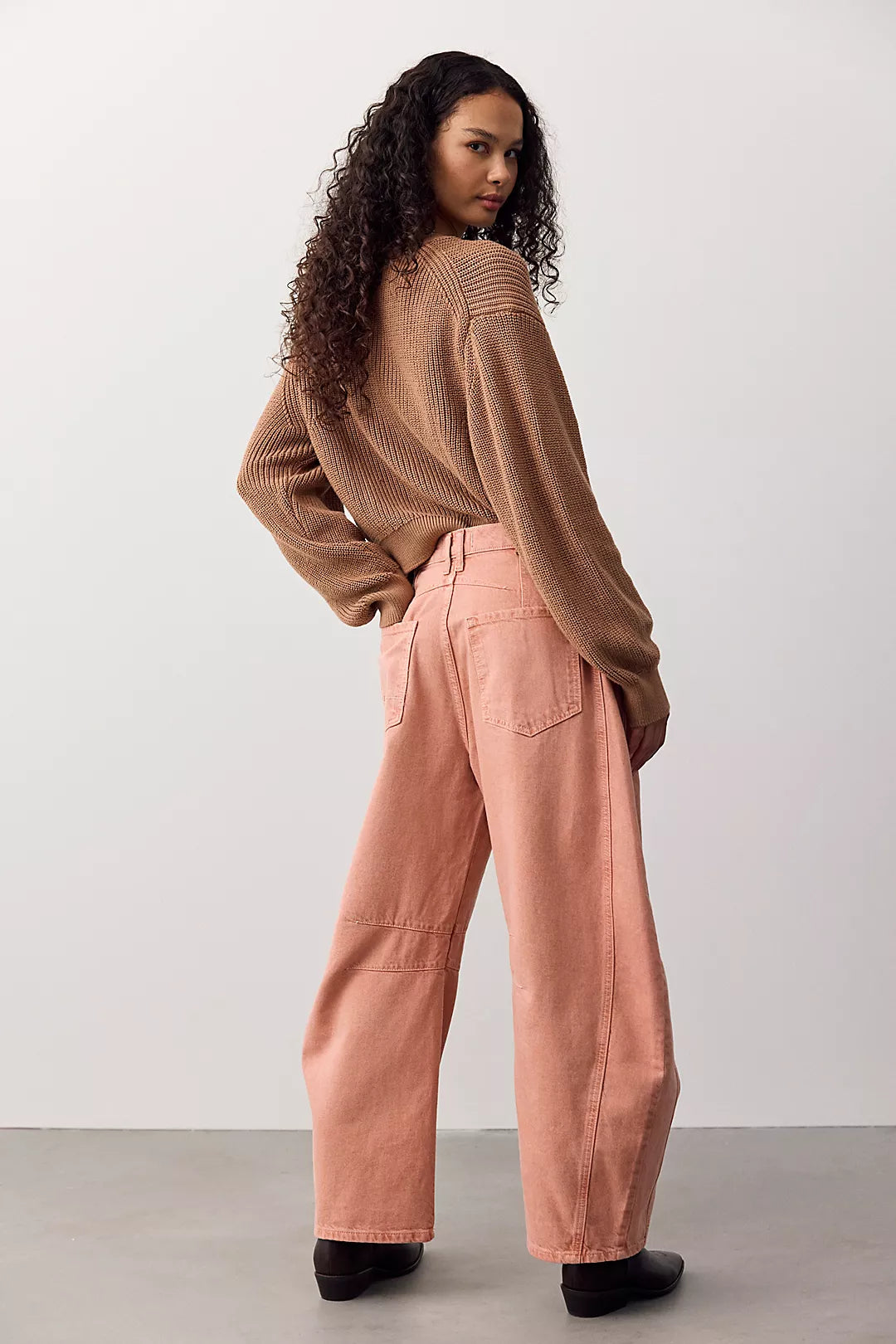 Free People Good Luck Mid Rise Barrel Jean
