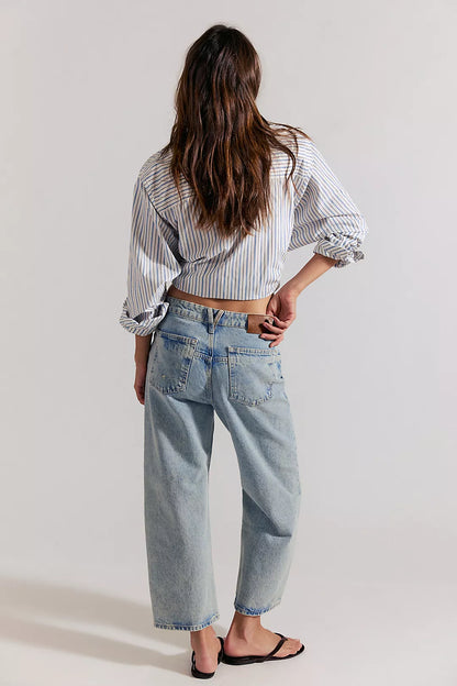 Free People Deep Trance Boyfriend Jeans in Sweet Dreams