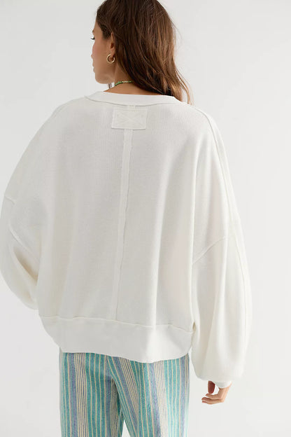 Free People Skyline Tee in Clean Ivory