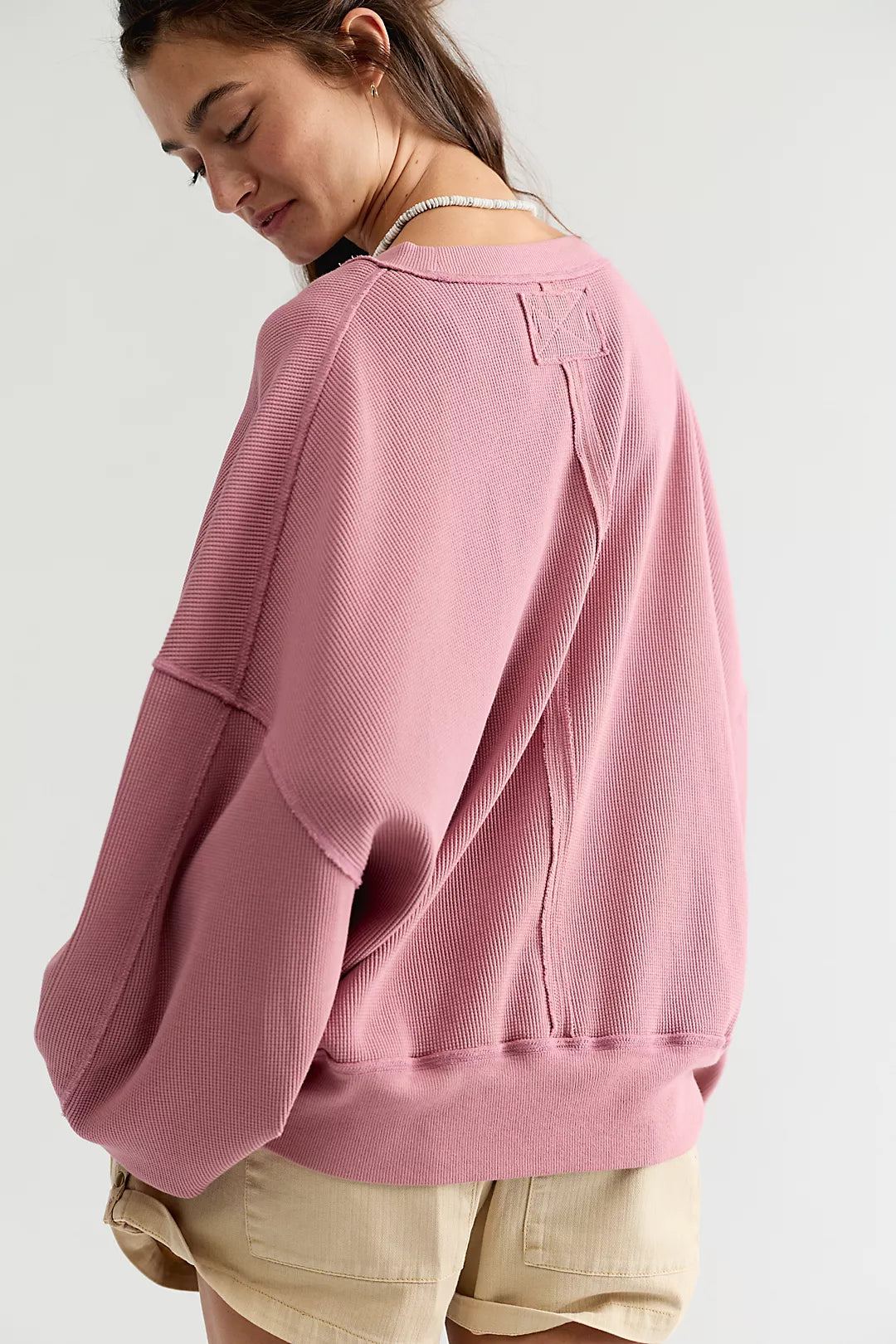 Free People Skyline Tee in Rose Raisin