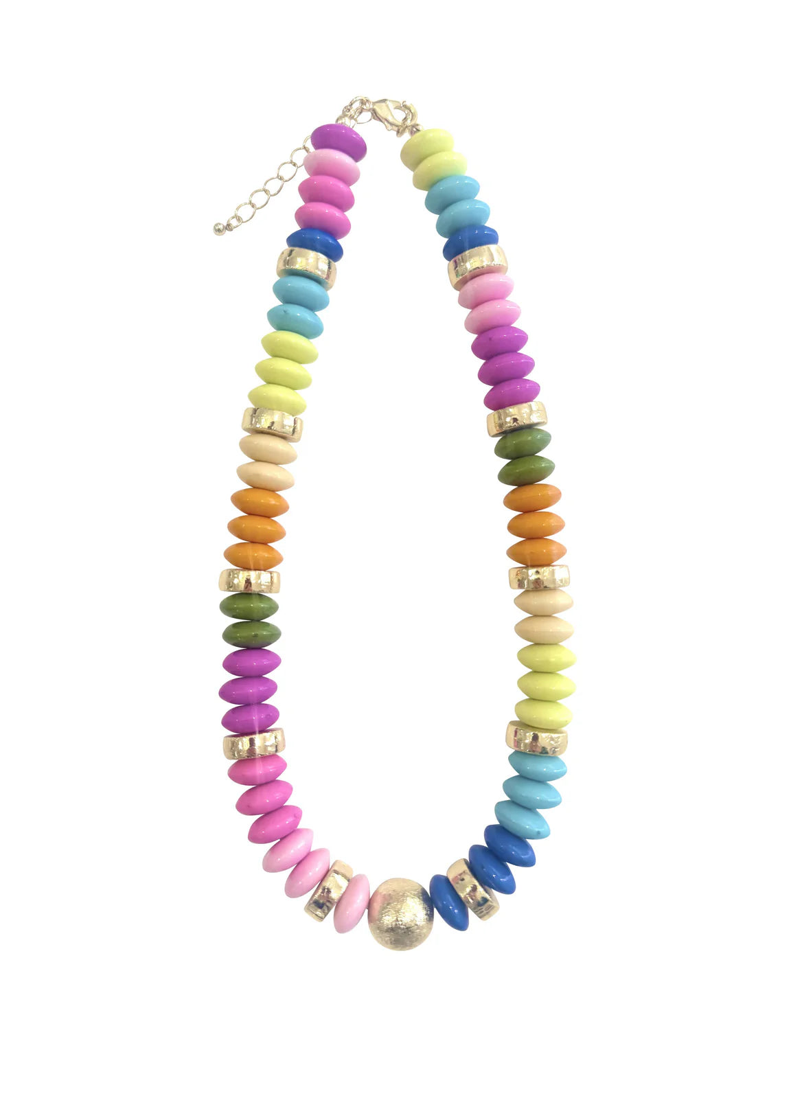 Tobie Beaded Disc Necklace by Gemelli