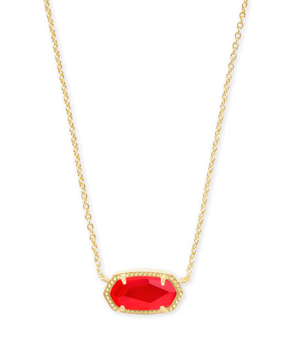 Kendra Scott Elisa Gold Pendant Necklace in Red Illusion