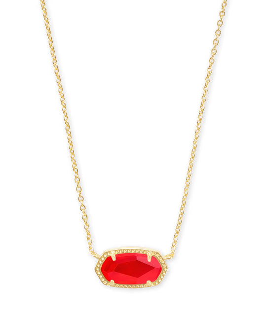 Kendra Scott Elisa Gold Pendant Necklace in Red Illusion