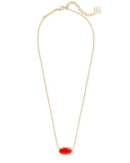 Kendra Scott Elisa Gold Pendant Necklace in Red Illusion