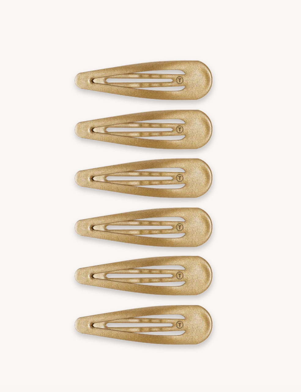 Teleties | Gold Snap Clip 6 Count