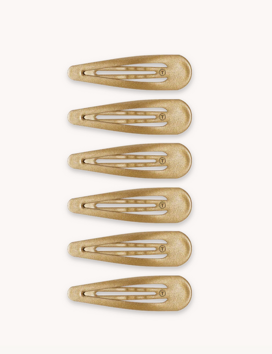 Teleties | Gold Snap Clip 6 Count