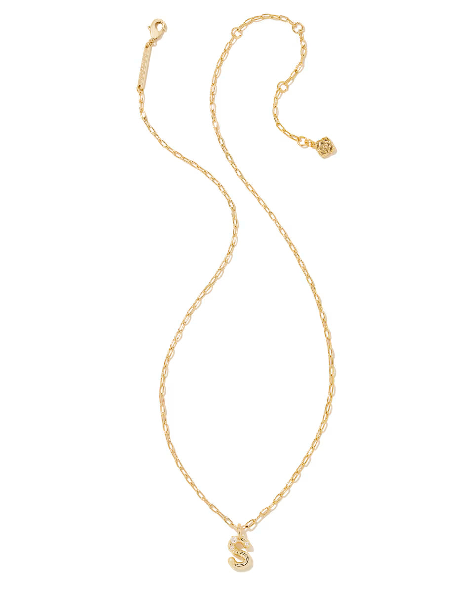 Kendra Scott Crystal Initial Pendant Necklace | Letter S