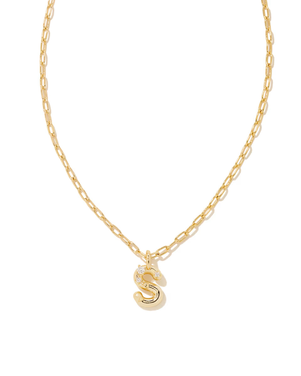 Kendra Scott Crystal Initial Pendant Necklace | Letter S