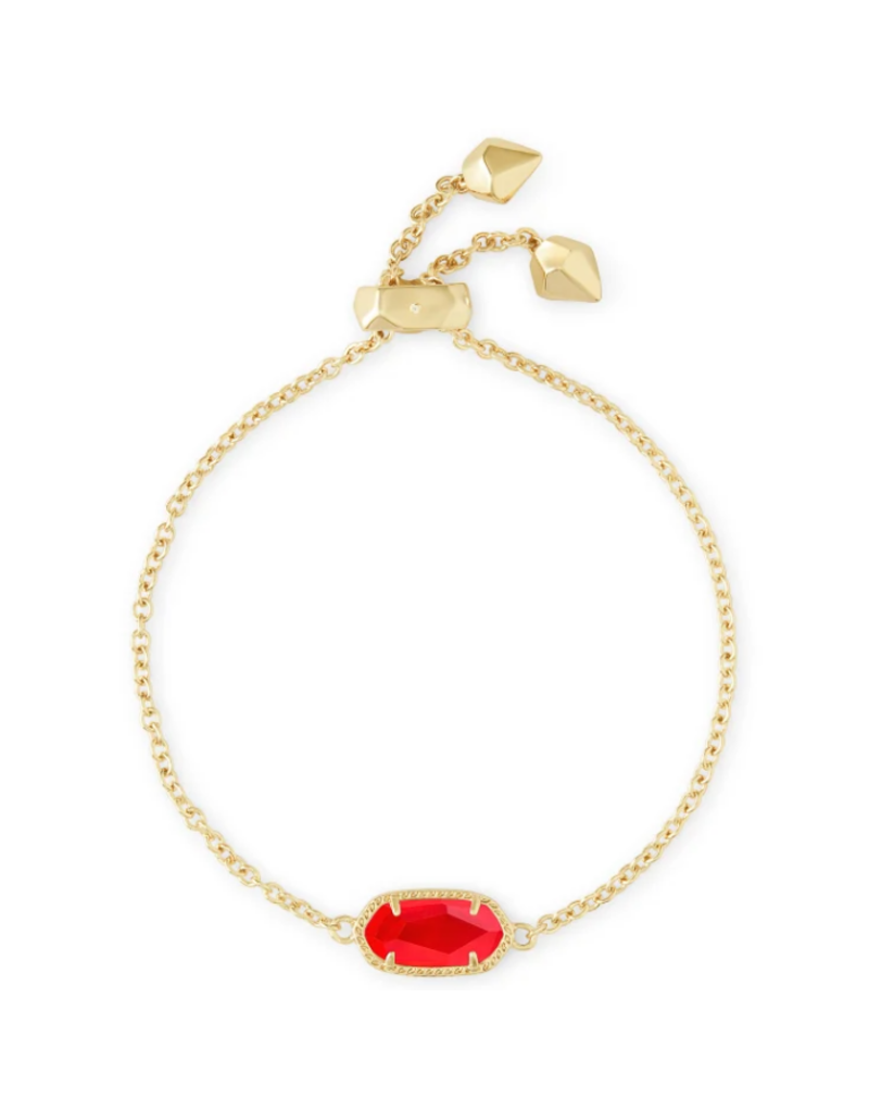 Kendra Scott Elaina Gold Adjustable Chain Bracelet in Red Illusion