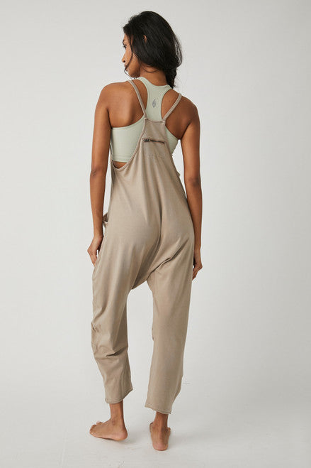 Free People Hot Shot Onesie In Mocha Latte