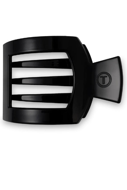Teleties | Jet Black Large Flat Square Hair Clip