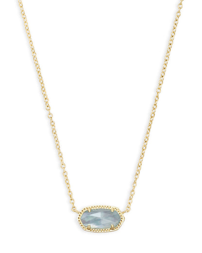 Kendra Scott Elisa Short Pendant Necklace in Light Blue Illusion