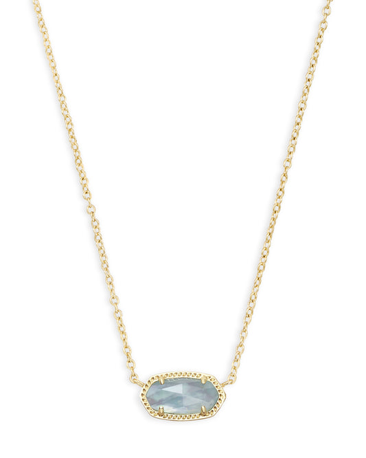 Kendra Scott Elisa Short Pendant Necklace in Light Blue Illusion
