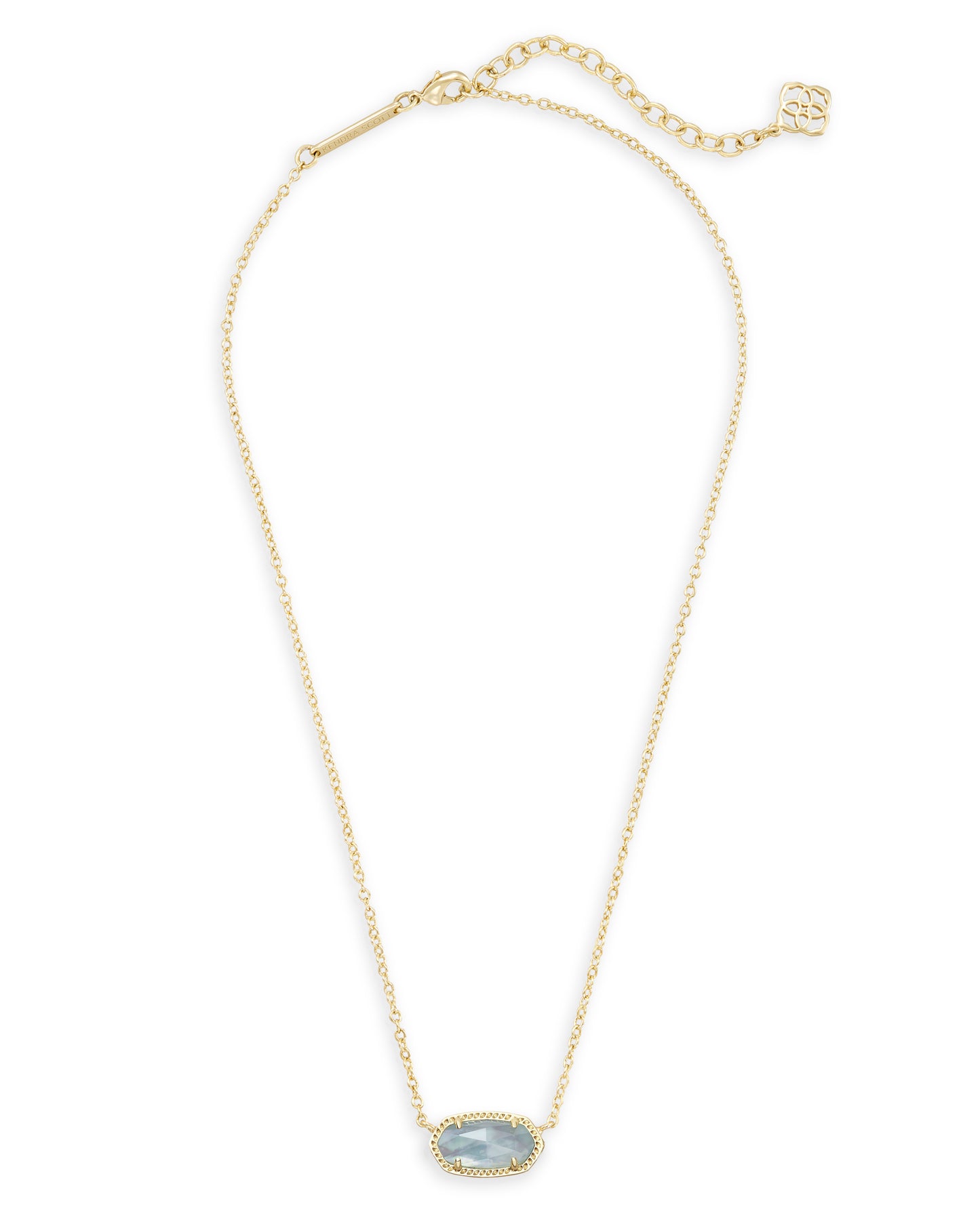 Kendra Scott Elisa Short Pendant Necklace in Light Blue Illusion