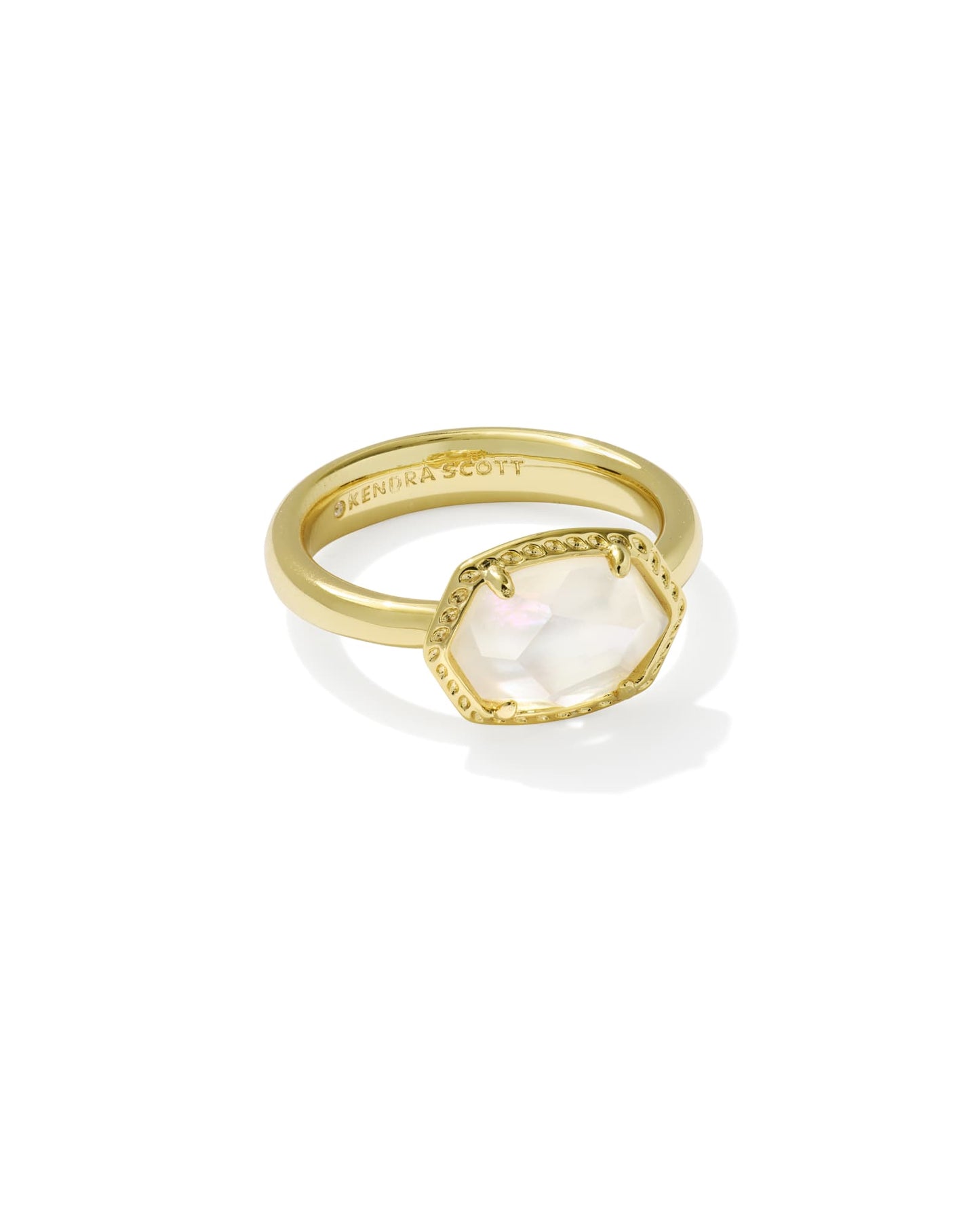 Kendra Scott Daphne Frame Band Ring in MOP | Size 7