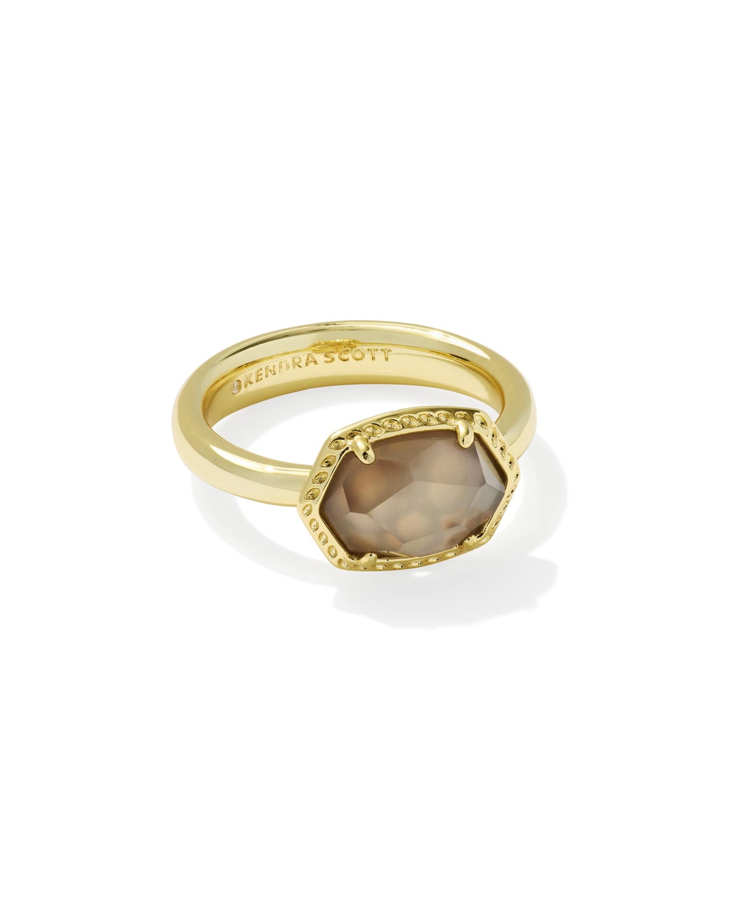 Kendra Scott Daphne Frame Band Ring in Taupe | Size 6