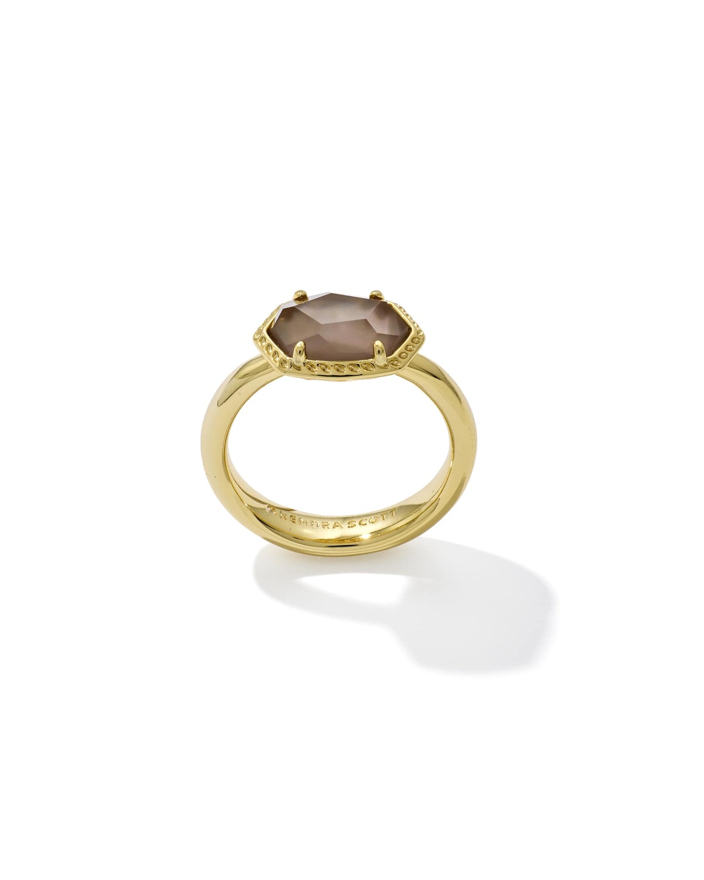 Kendra Scott Daphne Frame Band Ring in Taupe | Size 6