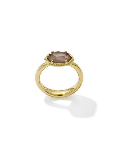 Kendra Scott Daphne Frame Band Ring in Taupe | Size 6