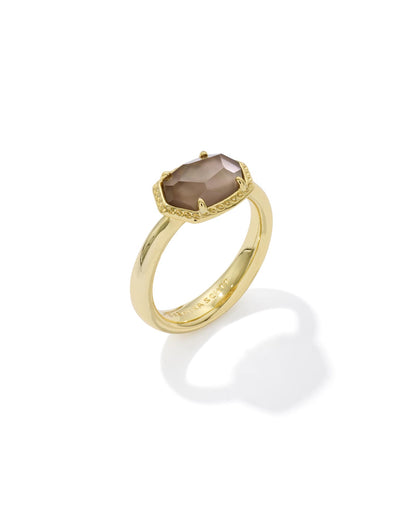 Kendra Scott Daphne Frame Band Ring in Taupe | Size 6