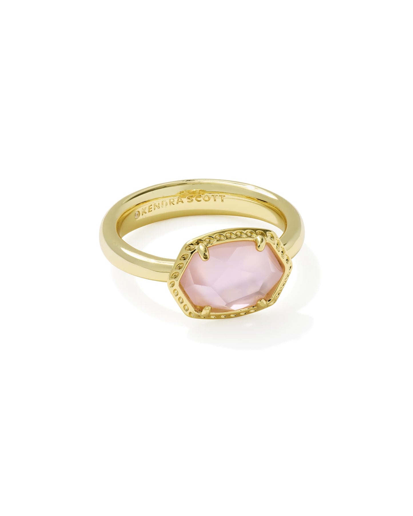 Kendra Scott Daphne Frame Band Ring in Pink | Size 5