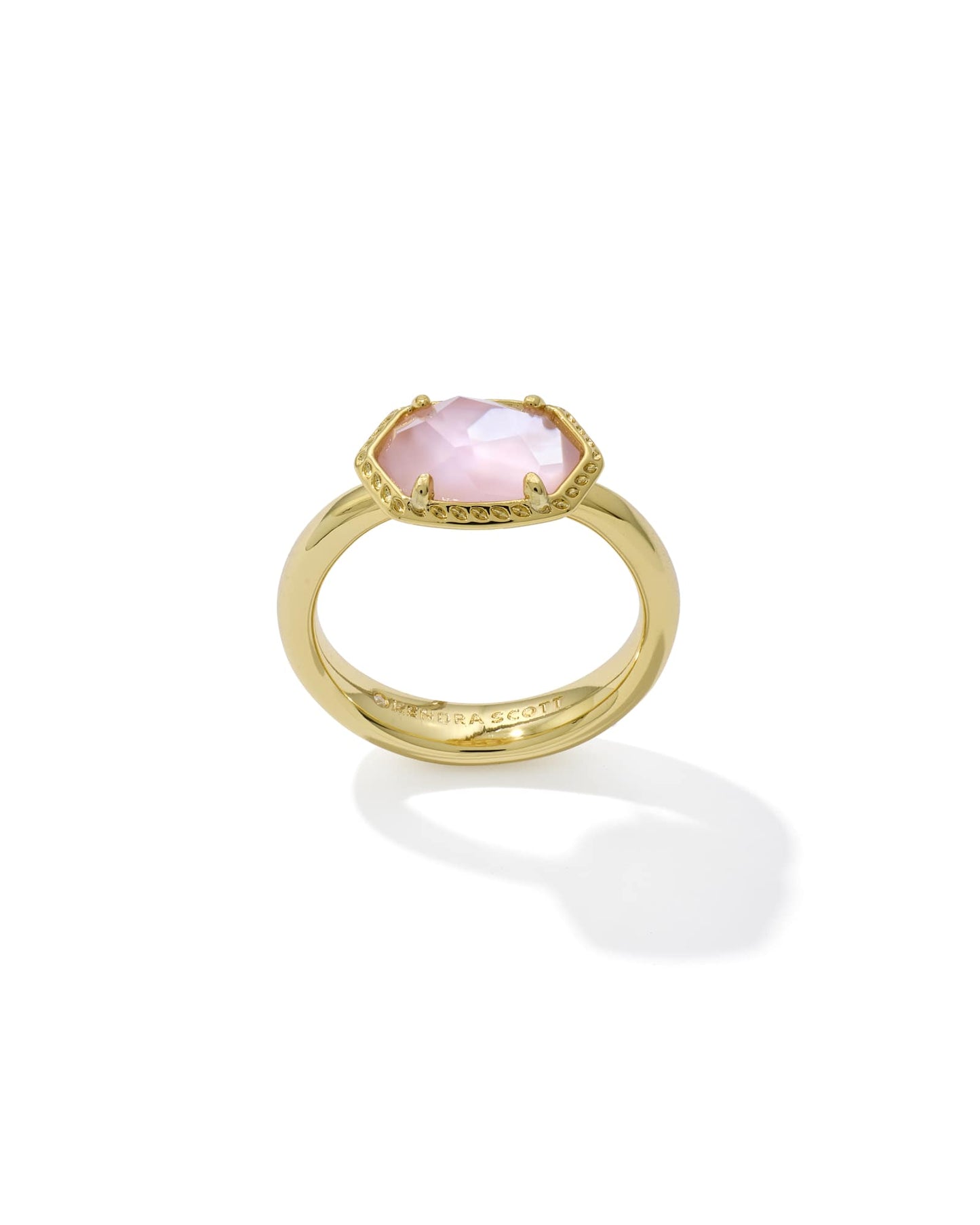 Kendra Scott Daphne Frame Band Ring in Pink | Size 5