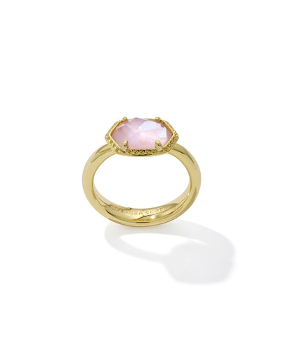Kendra Scott Daphne Frame Band Ring in Pink | Size 5