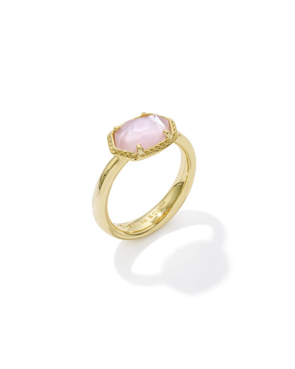 Kendra Scott Daphne Frame Band Ring in Pink | Size 5