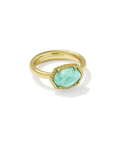 Kendra Scott Daphne Frame Band Ring in Teal | Size 8