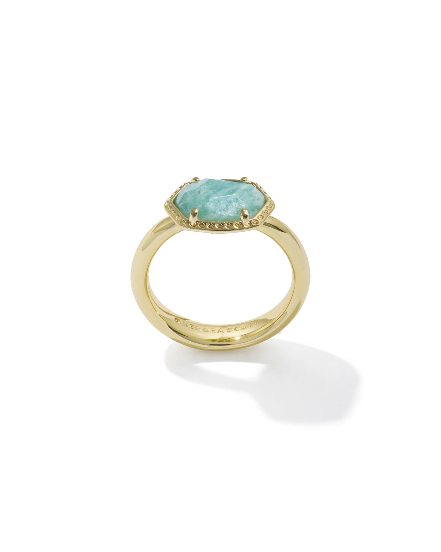 Kendra Scott Daphne Frame Band Ring in Teal | Size 8