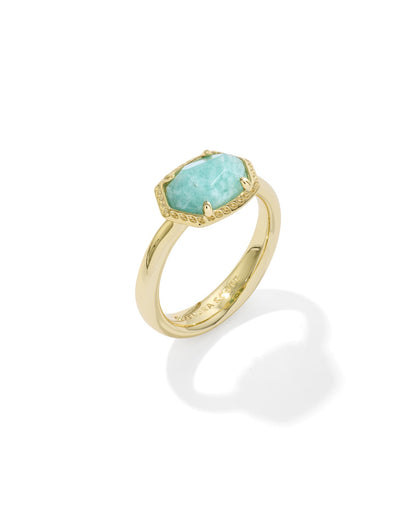 Kendra Scott Daphne Frame Band Ring in Teal | Size 8