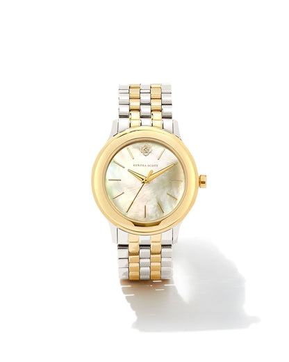 Kendra Scott Alex 35mm Watch in Two Tone Ivory MOP
