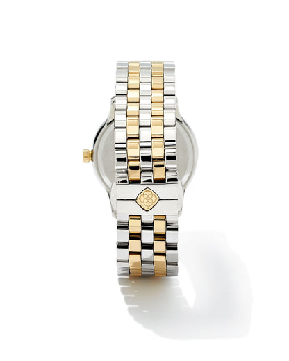 Kendra Scott Alex 35mm Watch in Two Tone Ivory MOP