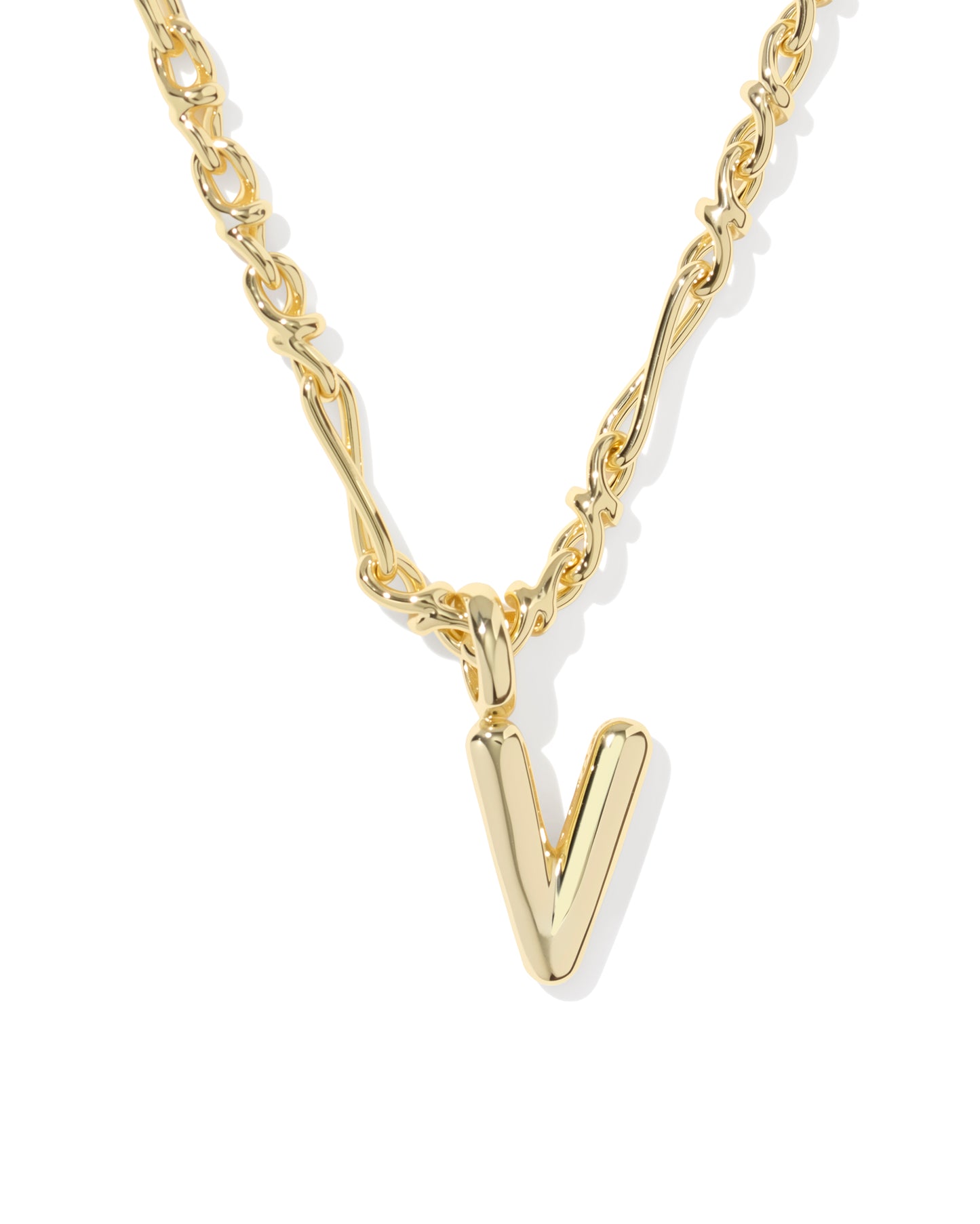 Kendra Scott Bubble Letter V Necklace