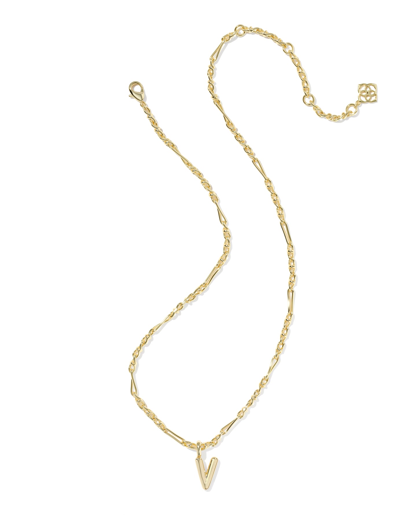 Kendra Scott Bubble Letter V Necklace