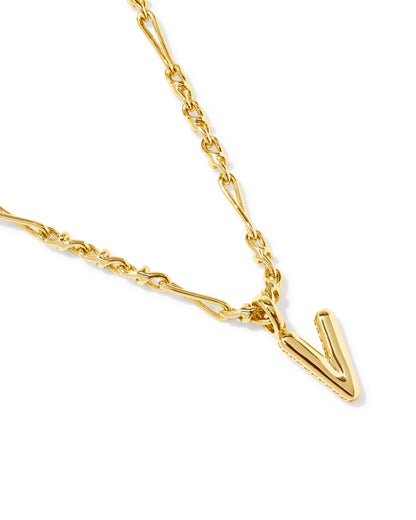 Kendra Scott Bubble Letter V Necklace