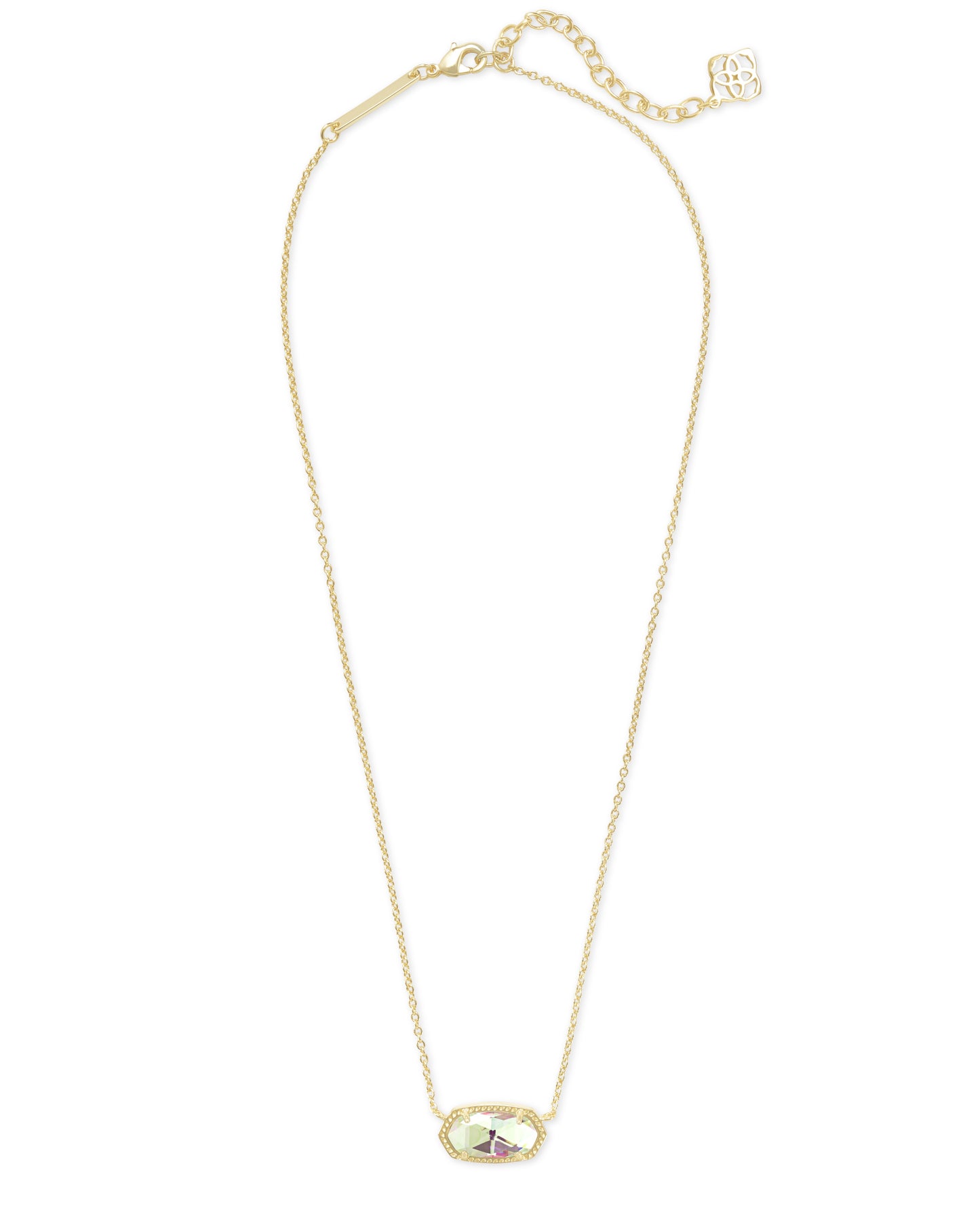 Kendra Scott Elisa Luxe Gold Pendant Necklace in Dichroic Glass