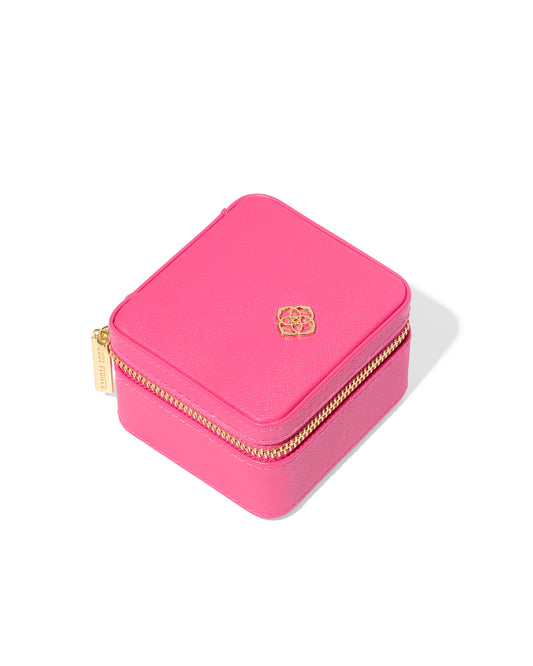 Kendra Scott Small Zip Jewelry Case in Hot Pink