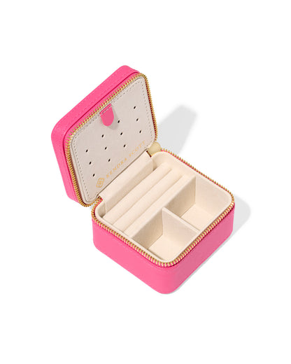 Kendra Scott Small Zip Jewelry Case in Hot Pink