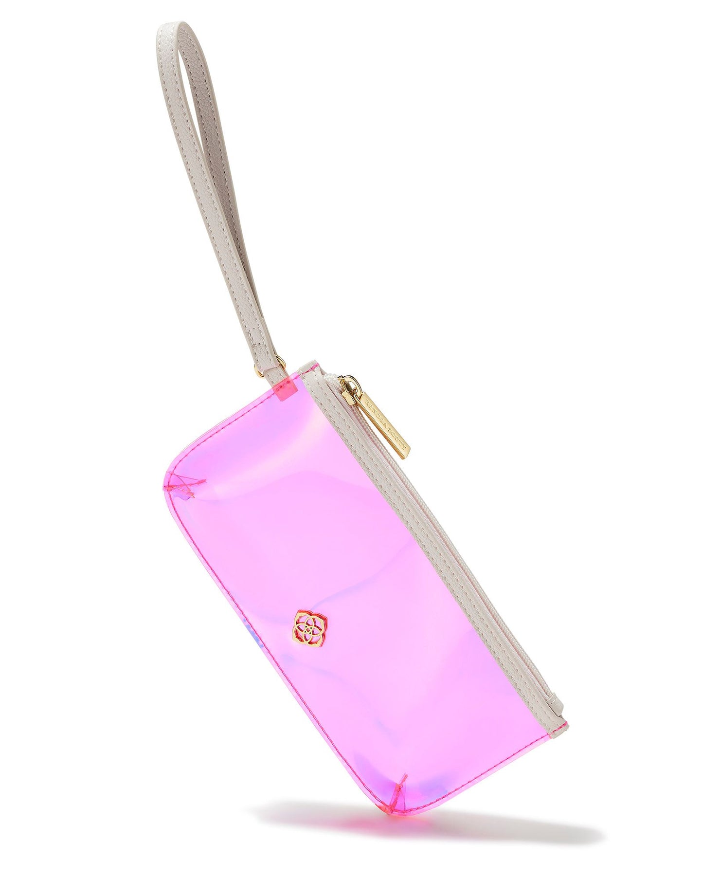 Kendra Scott Clear Wristlet in Pink Iridescent