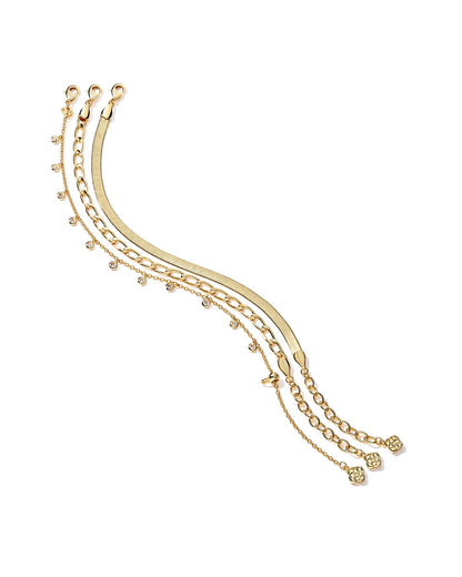 Kendra Scott Kassie Set of 3 Chain Bracelet in Gold
